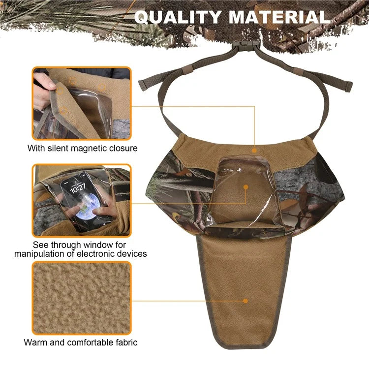 MYDAYS OUTDOOR 850908 47x27cm Camouflage Hand Muff with Clear Window for Winter Hunting