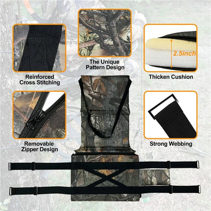 Outdoor Camping Hunting Electric Heating Chair 600D Oxford Cloth+EPE Tree Mount Seat Cushion, 46x31x59cm