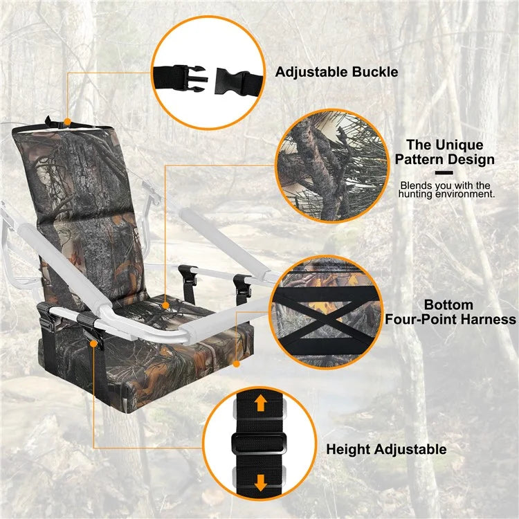 46x31x59cm Waterproof Tree Stand Chair Cushion for Outdoor Mountaineering Climbing