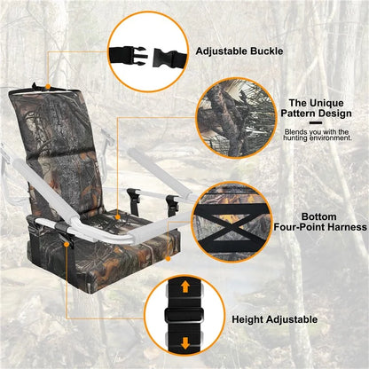 46x31x59cm Waterproof Tree Stand Chair Cushion for Outdoor Mountaineering Climbing