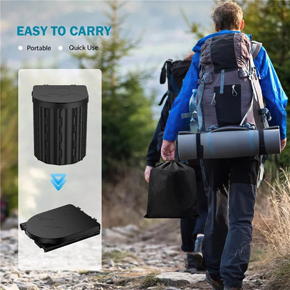 Portable Toilet for Camping Travel Toilet Commode Bucket with 12Pcs Garbage Bag