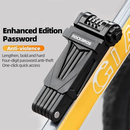 ROCKBROS LKXR2010 Bike Lock Anti-Theft Folding Bike Code Lock for ebike Bike Scooter