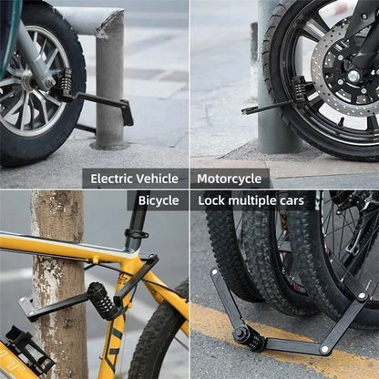 ROCKBROS LKXR2010 Bike Lock Anti-Theft Folding Bike Code Lock for ebike Bike Scooter