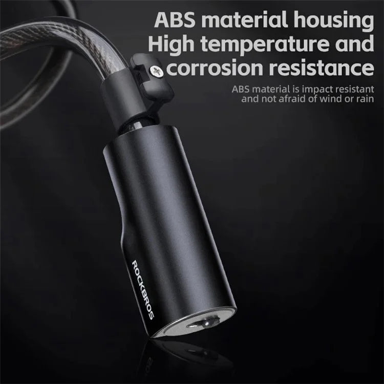 ROCKBROS 511 Steel Cable Bicycle Lock Anti-Theft MTB Road Bike Loop Lock Portable Riding Lock for E-Bike, Glass Door