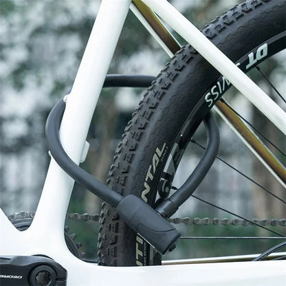 ROCKBROS RB-Y10MBK Bicycle Lock Multi-function Spiral Steel Cable Safety Lock Anti-theft Padlock