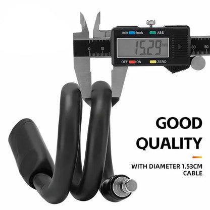 ROCKBROS RB-Y10MBK Bicycle Lock Multi-function Spiral Steel Cable Safety Lock Anti-theft Padlock