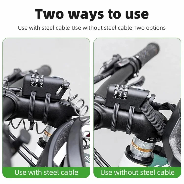 ROCKBROS 907 Motorcycle Helmet Lock Bike Cable Lock for Strollers, Luggage