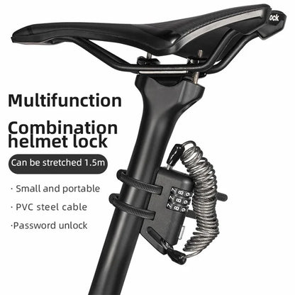 ROCKBROS 907 Motorcycle Helmet Lock Bike Cable Lock for Strollers, Luggage