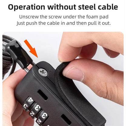 ROCKBROS 907 Motorcycle Helmet Lock Bike Cable Lock for Strollers, Luggage