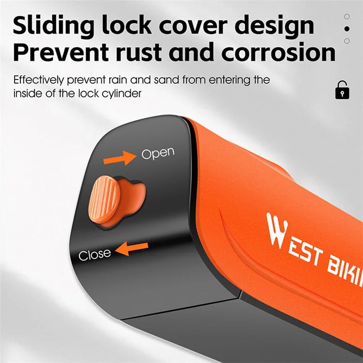 WEST BIKING YP0705097 Bike Chain Lock Anti Theft Bicycle Security Chain Lock
