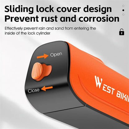 WEST BIKING YP0705097 Bike Chain Lock Anti Theft Bicycle Security Chain Lock