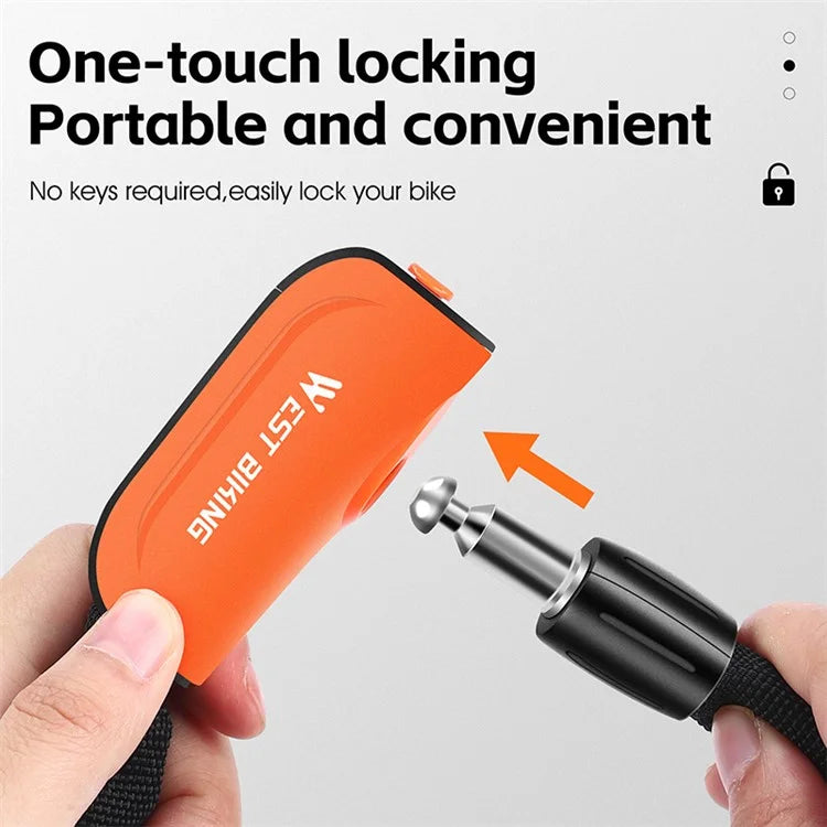 WEST BIKING YP0705097 Bike Chain Lock Anti Theft Bicycle Security Chain Lock