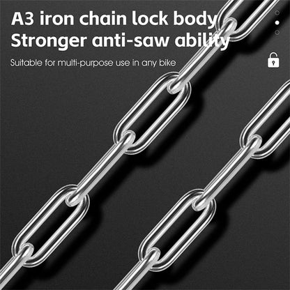 WEST BIKING YP0705097 Bike Chain Lock Anti Theft Bicycle Security Chain Lock