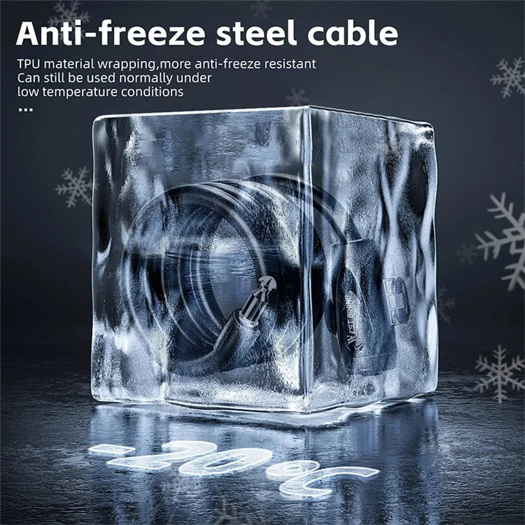 WEST BIKING YP0705099 1.2m Bicycle Lock Anti-freeze Steel Cable Anti-Theft Lock