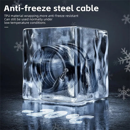 WEST BIKING YP0705099 1.2m Bicycle Lock Anti-freeze Steel Cable Anti-Theft Lock