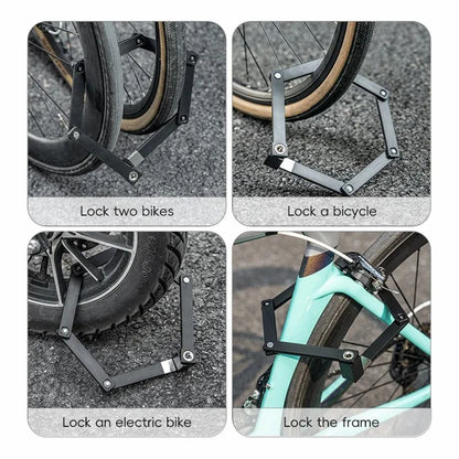 ROCKBROS 32140003 809 Folding Bicycle Lock Motorcycle Bike Anti Theft Lock