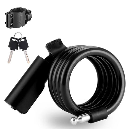 WEST BIKING YP0705100 115cm Extendable Steel Cable Anti-theft Bicycle Lock
