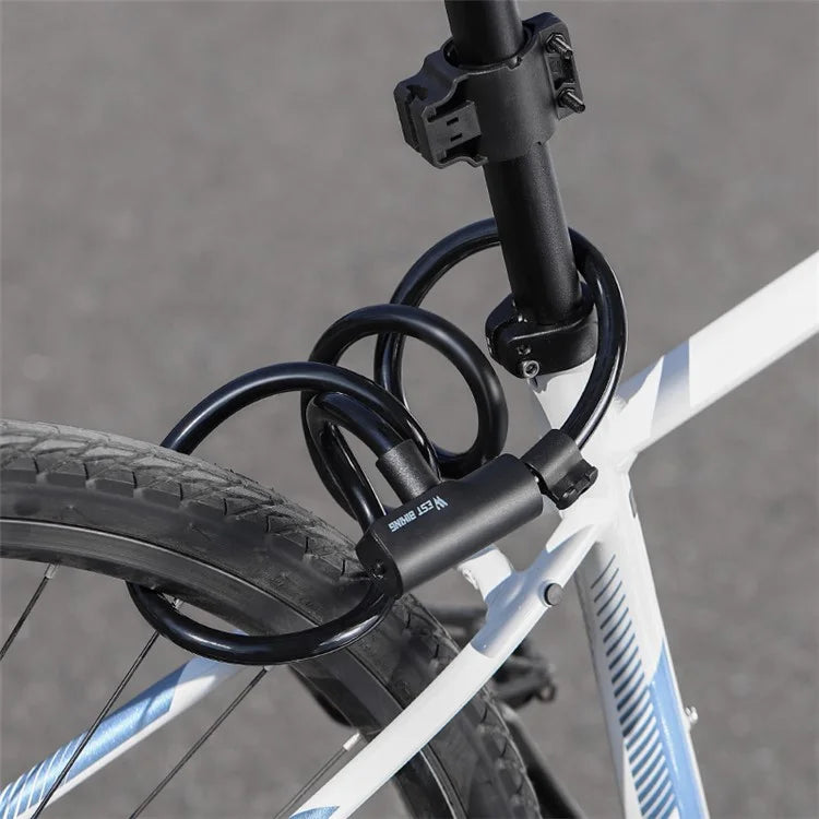 WEST BIKING YP0705100 115cm Extendable Steel Cable Anti-theft Bicycle Lock