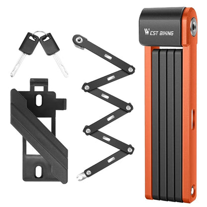 WEST BIKING 80cm Portable 6-section Folding Anti-theft Lock for Bike / Motorcycle