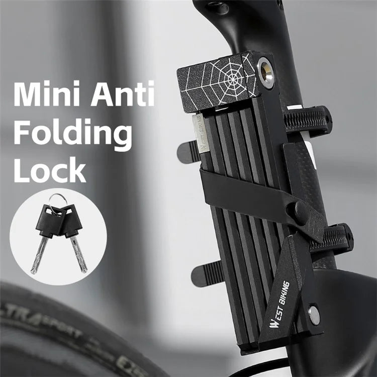 WEST BIKING YP0705105 Six-section Folding Lock for Bicycle / Electric Bicycle / Motorcycle
