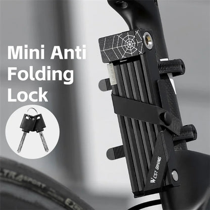 WEST BIKING YP0705105 Six-section Folding Lock for Bicycle / Electric Bicycle / Motorcycle