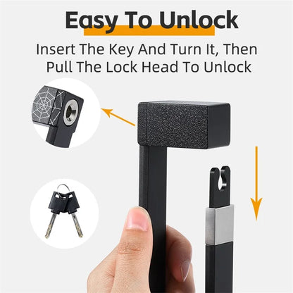 WEST BIKING YP0705105 Six-section Folding Lock for Bicycle / Electric Bicycle / Motorcycle