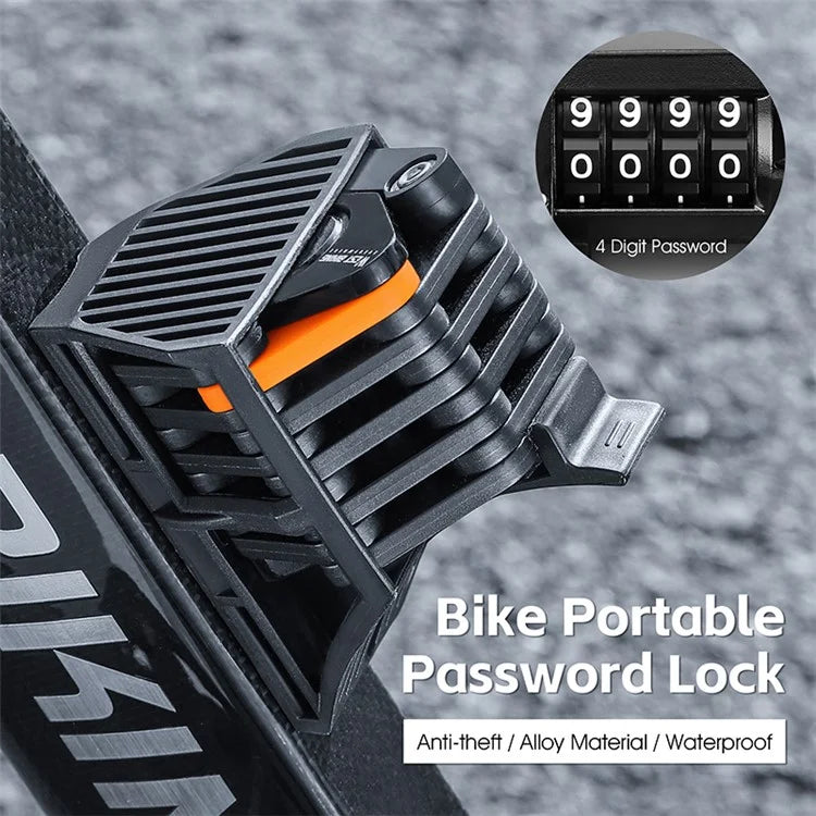 WEST BIKING YP0705098 Bike Folding Password Lock Extended Anti-theft Lock