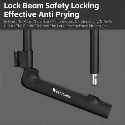 WEST BIKING YP0705095 Anti-Theft Bicycle U Lock with Key Safety Lock with Sturdy Mounting Bracket