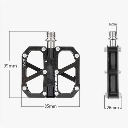 GUB GC088 1 Pair Bicycle Anti-Slip Pedals Carbon Fiber Mountain Road Bike Cycling Pedals