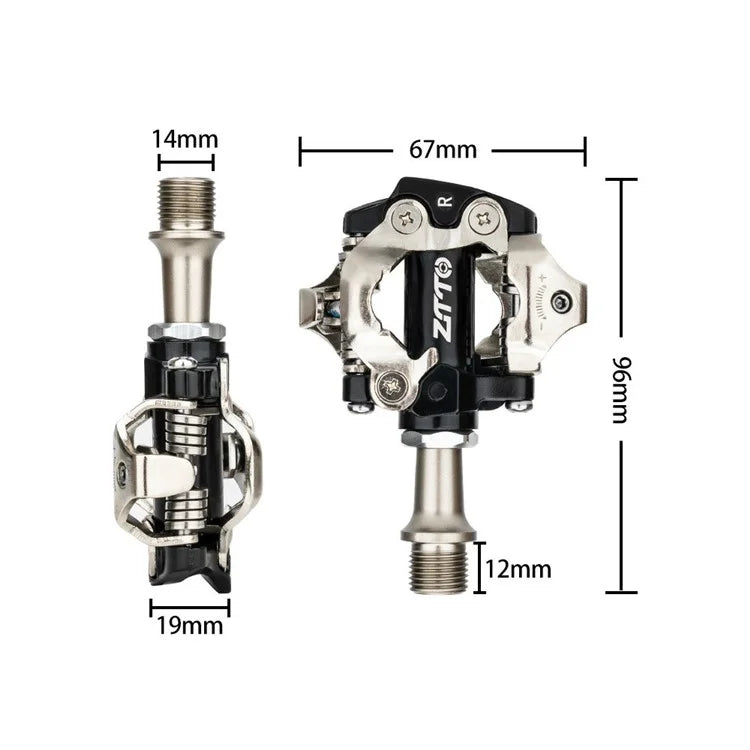 ZTTO M101 1 Pair Cycling MTB Bike Pedals Aluminum Alloy Self-Locking Bicycle SPD Bearing Pedals