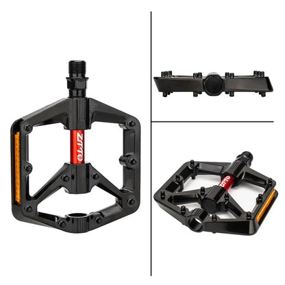 ZTTO B572 Hollow MTB Bicycle Pedal Aluminum Alloy Double DU Bearings Bike Pedals
