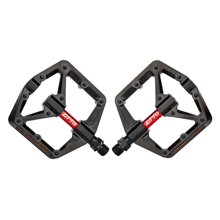 ZTTO B572 Hollow MTB Bicycle Pedal Aluminum Alloy Double DU Bearings Bike Pedals