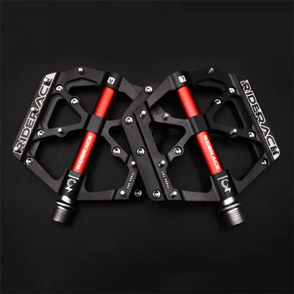RIDERACE RN1527 Mountain Bike Pedals Aluminum Alloy Non-Slip 3-Bearing Pedals
