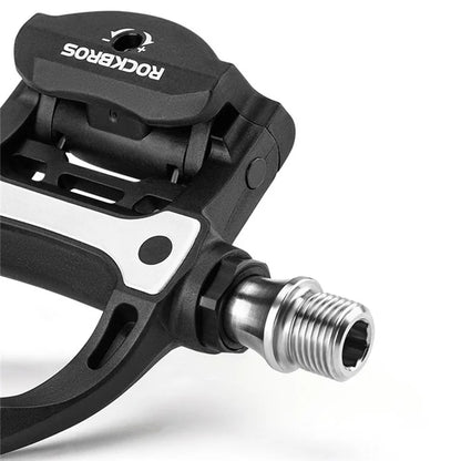 ROCKBROS P601S Road Bike Self-Locking Pedals Carbon Fiber Bearing SPD Titanium Axle Cycling Pedals