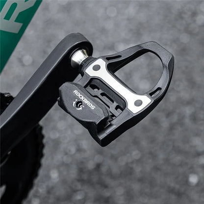 ROCKBROS P601S Road Bike Self-Locking Pedals Carbon Fiber Bearing SPD Titanium Axle Cycling Pedals