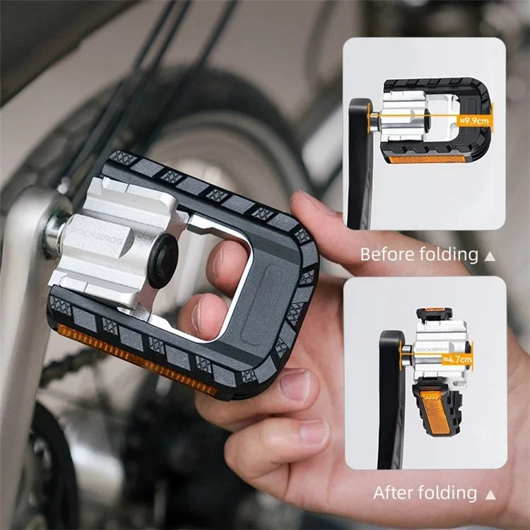 ROCKBROS K502F Lightweight Folding Bike Pedals Quick Release MTB Aluminum Alloy Bicycle Pedals