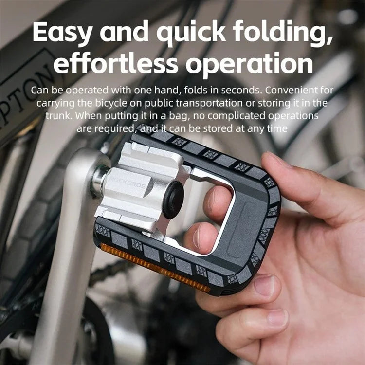 ROCKBROS K502F Lightweight Folding Bike Pedals Quick Release MTB Aluminum Alloy Bicycle Pedals