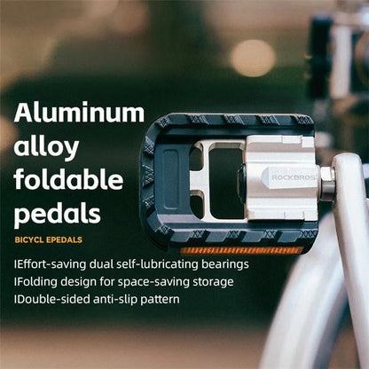 ROCKBROS K502F Lightweight Folding Bike Pedals Quick Release MTB Aluminum Alloy Bicycle Pedals