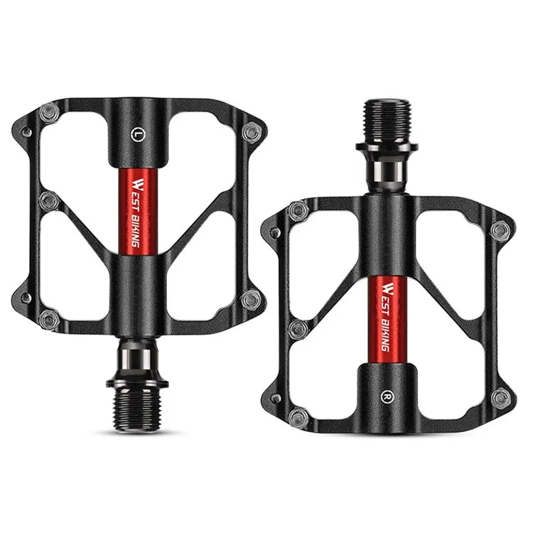 WEST BIKING YP0802114 1 Pair Bicycle Anti-slip Widen Pedals Aluminum Alloy Bike Cycling Pedals