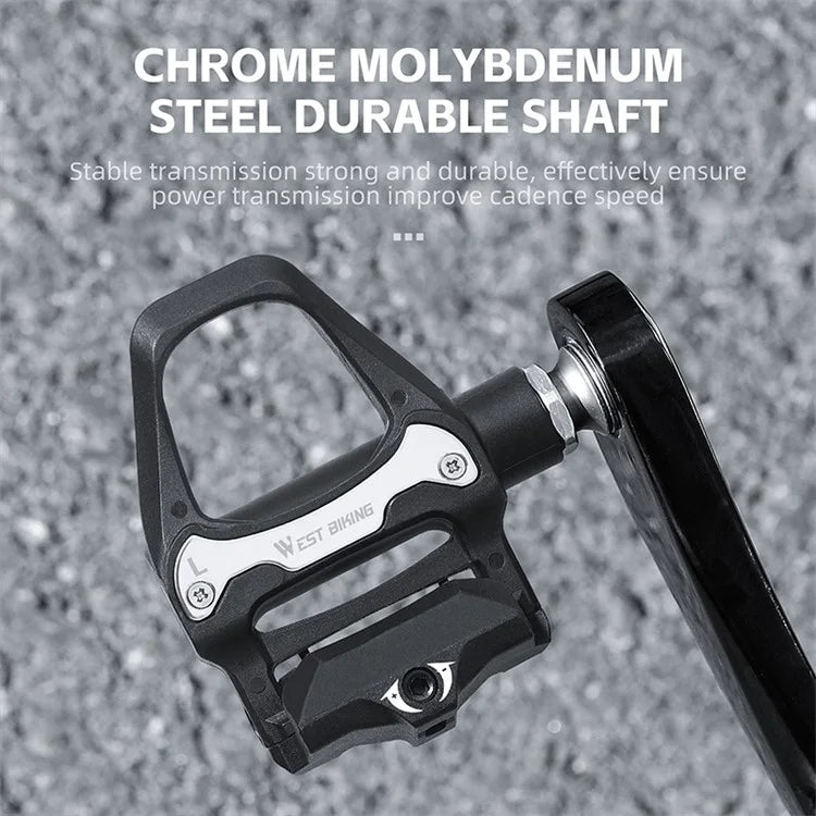 WEST BIKING YP0802116 1 Pair Chrome Molybdenum Steel Self-locking Bicycle Pedals with SPD Cleats