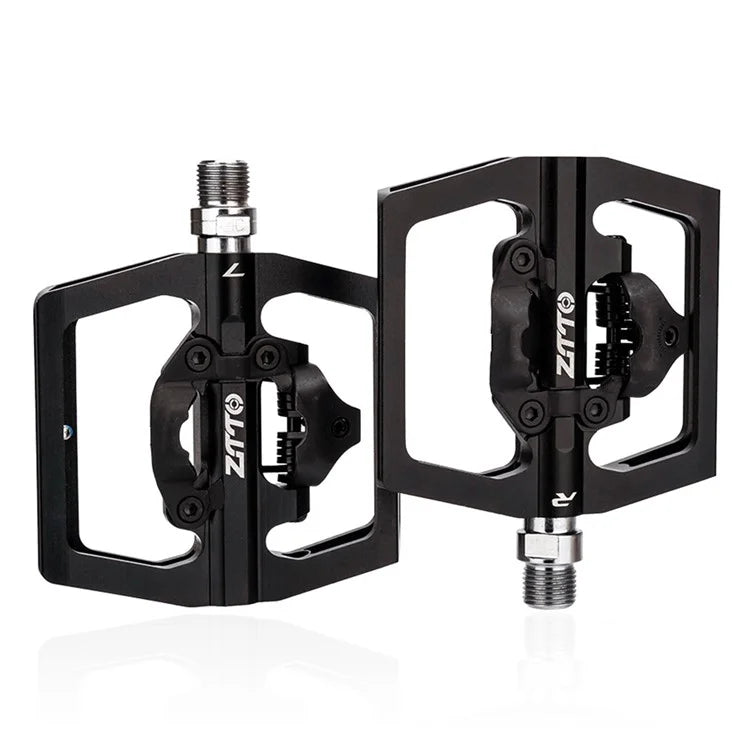 ZTTO STPD15 1 Pair Bicycle Anti-slip Pedals Aluminum Alloy Bike Cycling SPD Flat Pedals with Cleats