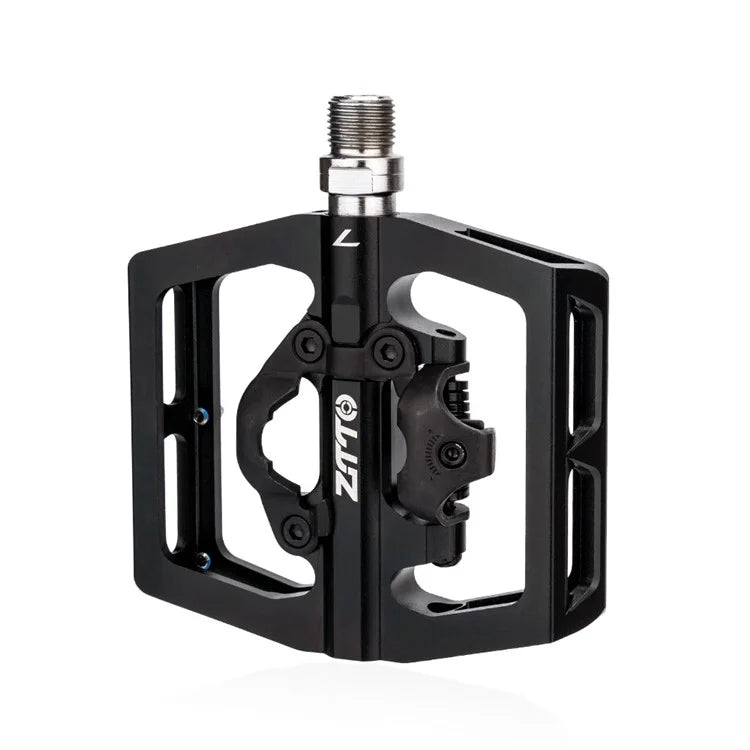 ZTTO STPD15 1 Pair Bicycle Anti-slip Pedals Aluminum Alloy Bike Cycling SPD Flat Pedals with Cleats