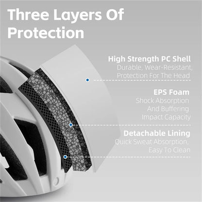 WEST BIKING YP0708120 EPS Foam Cycling Helmet with Magnetic Suction Photochromic Lens