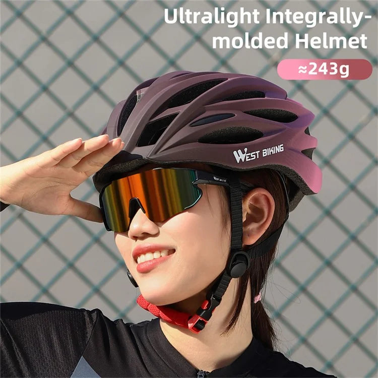 WEST BIKING YP0708116 Gradient Cycling Helmet Head Protection PC+EPS Breathable Bike Helmet
