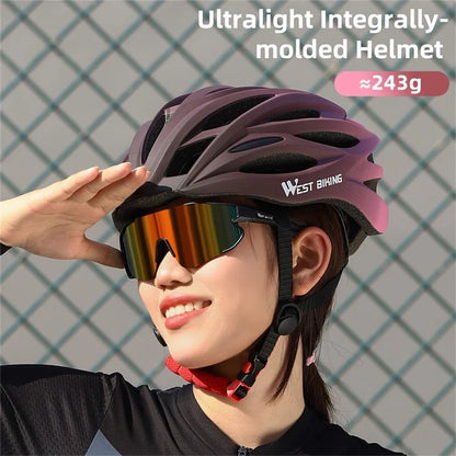 WEST BIKING YP0708116 Gradient Cycling Helmet Head Protection PC+EPS Breathable Bike Helmet