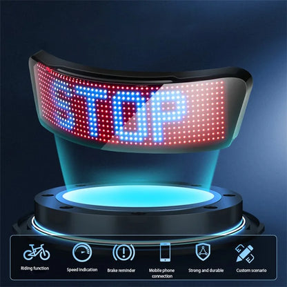 Helmet LED Display Screen Bluetooth Customizable RGB Leds Light for Cycling, Riding
