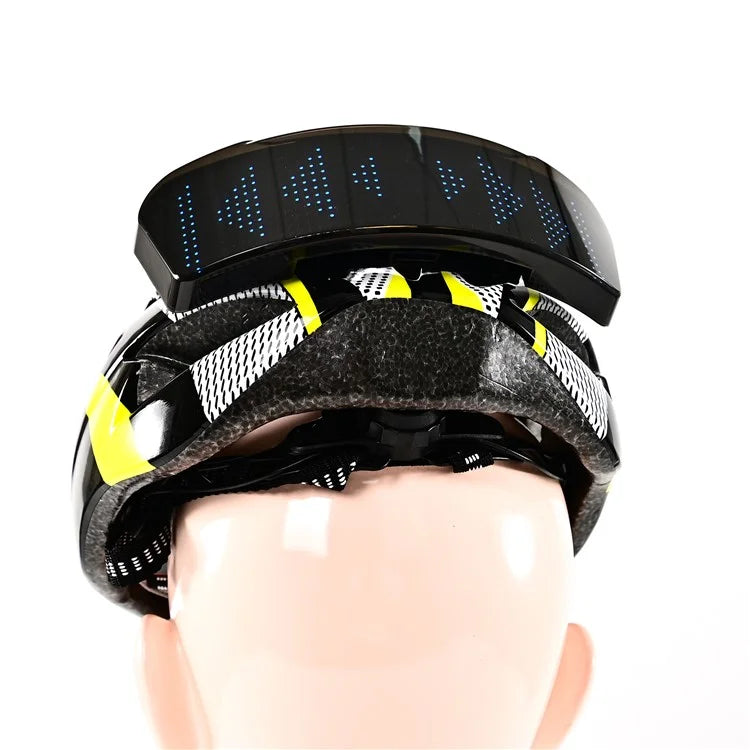 Helmet LED Display Screen Bluetooth Customizable RGB Leds Light for Cycling, Riding