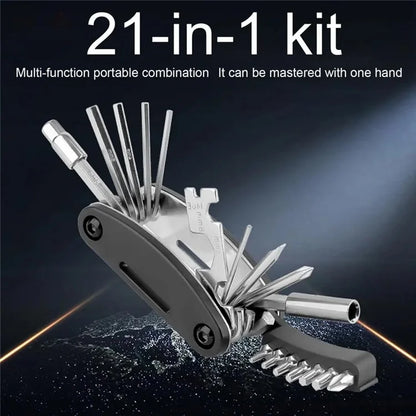 BENGGUO BG-9890 MTB Bike Foldable Maintenance Wrench Repair Kits 21 In 1 Multi-Function Bike Tools