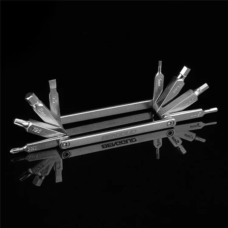BENGGUO BG-9897 MTB Bike Repair Kits 8 In 1 Multi-Function Bike Tools Foldable Maintenance Wrench