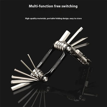 RIDERACE RR9516BK Multifunction Bicycle Maintenance Tool Kit Cutter Screwdriver Bike Repair Tools Set